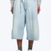 Void Mid Rise Loose Long Denim Shorts – Ghost Blue – Light Blue Void Mid Rise Loose Long Denim Shorts – Ghost Blue – Light Blue