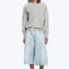 Void Mid Rise Loose Long Denim Shorts – Ghost Blue – Light Blue Void Mid Rise Loose Long Denim Shorts – Ghost Blue – Light Blue