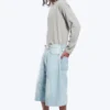 Void Mid Rise Loose Long Denim Shorts – Ghost Blue – Light Blue Void Mid Rise Loose Long Denim Shorts – Ghost Blue – Light Blue