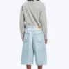 Void Mid Rise Loose Long Denim Shorts – Ghost Blue – Light Blue Void Mid Rise Loose Long Denim Shorts – Ghost Blue – Light Blue
