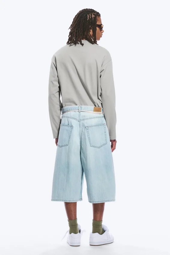 Void Mid Rise Loose Long Denim Shorts – Ghost Blue – Light Blue Void Mid Rise Loose Long Denim Shorts – Ghost Blue – Light Blue
