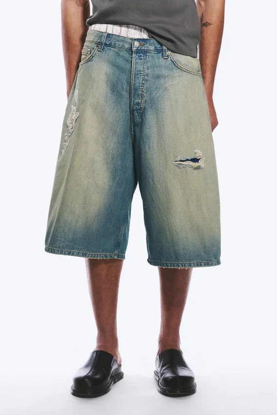 Void Mid Rise Loose Long Denim Shorts – Honey Blue – Light Blue Void Mid Rise Loose Long Denim Shorts – Honey Blue – Light Blue