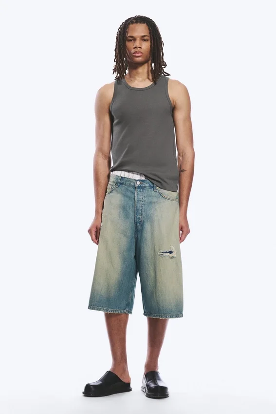 Void Mid Rise Loose Long Denim Shorts – Honey Blue – Light Blue Void Mid Rise Loose Long Denim Shorts – Honey Blue – Light Blue