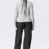 Waffled Long-Sleeved Henley Top – Grey Melange Waffled Long-Sleeved Henley Top – Grey Melange
