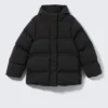 Waisted Puffer Jacket – Black Waisted Puffer Jacket – Black