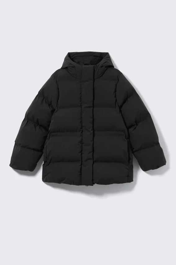 Waisted Puffer Jacket – Black Waisted Puffer Jacket – Black