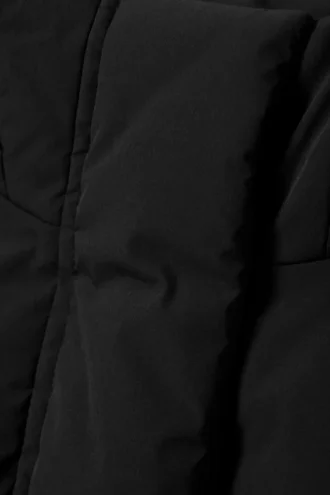 Waisted Puffer Jacket – Black