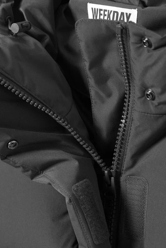 Waisted Puffer Jacket – Dark Grey Waisted Puffer Jacket – Dark Grey