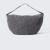 Washed Cotton Crossbody Bag – Washed Dark Grey Washed Cotton Crossbody Bag – Washed Dark Grey