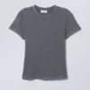 Washed Fitted T-Shirt – Bleach Washed Dusty Blue Washed Fitted T-Shirt – Bleach Washed Dusty Blue