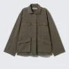 Washed Loose Fit Ripstop Jacket – Dark Mole Washed Loose Fit Ripstop Jacket – Dark Mole