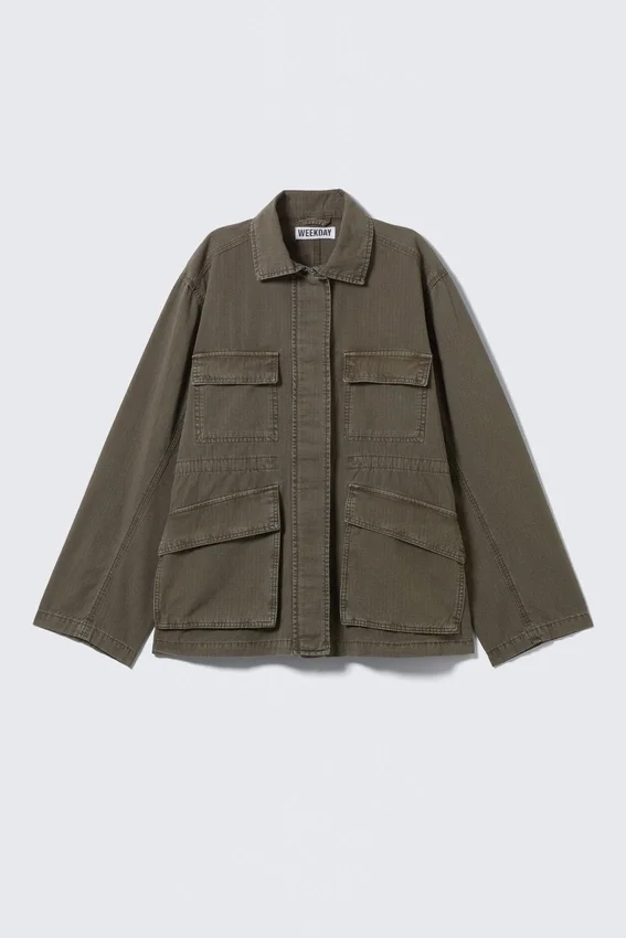 Washed Loose Fit Ripstop Jacket – Dark Mole Washed Loose Fit Ripstop Jacket – Dark Mole