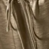 Washed Satin Pyjama Trousers – Beige