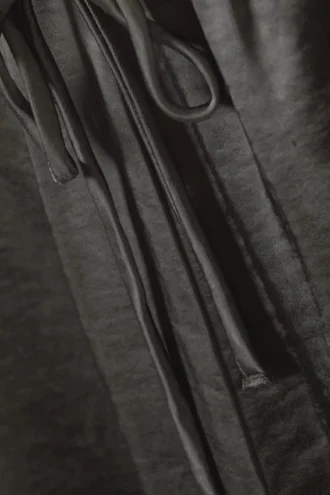 Washed Satin Pyjama Trousers – Washed Dark Grey Washed Satin Pyjama Trousers – Washed Dark Grey