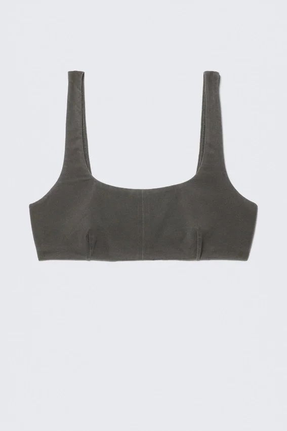 Washed Scooped Soft Bra – Washed Black Washed Scooped Soft Bra – Washed Black