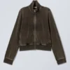 Washed Velvet Mini Jacket – Washed Black Washed Velvet Mini Jacket – Washed Black