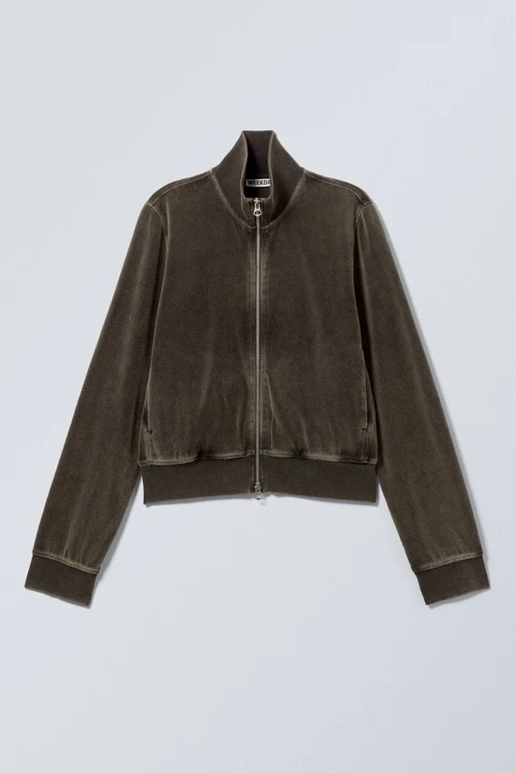 Washed Velvet Mini Jacket – Washed Black Washed Velvet Mini Jacket – Washed Black