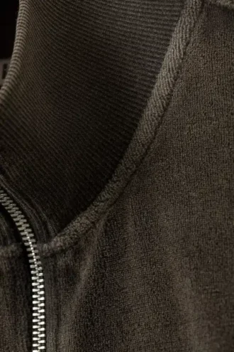 Washed Velvet Mini Jacket – Washed Black