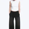 Washed Wide Leg Scuba Sweatpants – Washed Black Washed Wide Leg Scuba Sweatpants – Washed Black
