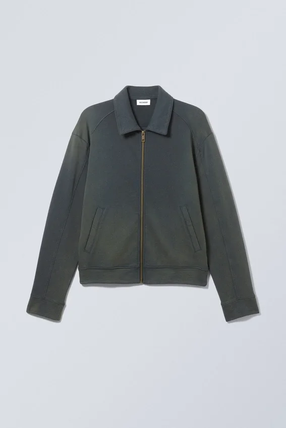 Washed Zip Jacket – Washed Dark Blue Washed Zip Jacket – Washed Dark Blue