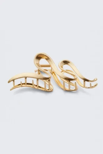 Wavy Hair Clip – Golden