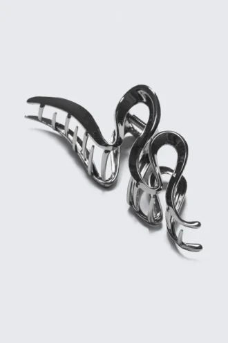 Wavy Hair Clip – Silver