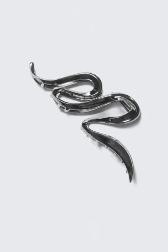 Wavy Hair Clip – Silver