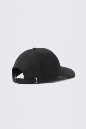 Waxed Cotton Baseball Cap – Black