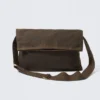 Waxed Cotton Canvas Messenger Bag – Dark Brown Waxed Cotton Canvas Messenger Bag – Dark Brown