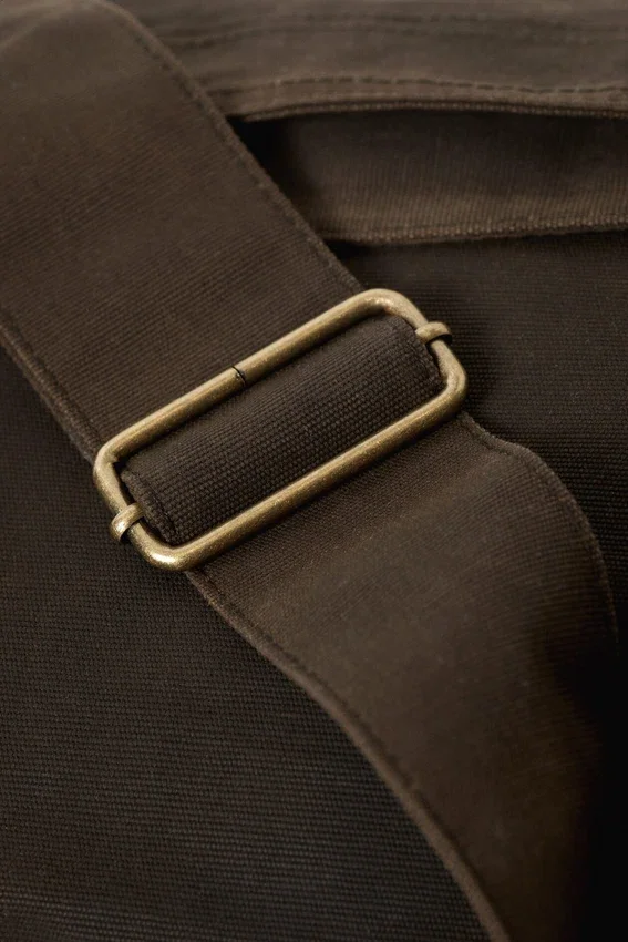 Waxed Cotton Canvas Messenger Bag – Dark Brown Waxed Cotton Canvas Messenger Bag – Dark Brown