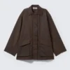 Waxed Cotton Utility Jacket – Dark Brown Waxed Cotton Utility Jacket – Dark Brown