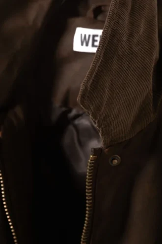 Waxed Cotton Utility Jacket – Dark Brown