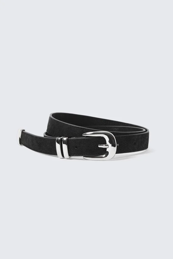 Western Faux Leather Belt – Black Western Faux Leather Belt – Black