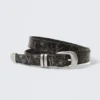 Western Faux Leather Belt – Cracked Black Western Faux Leather Belt – Cracked Black