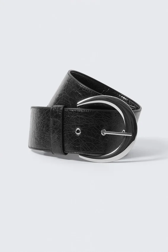 Wide Faux Leather Belt – Dark Navy Blue Wide Faux Leather Belt – Dark Navy Blue