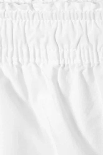 Wide Leg Cotton Poplin Pyjama Trousers – White