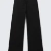 Wide-Leg Pull-On Lyocell Trousers – Black Wide-Leg Pull-On Lyocell Trousers – Black