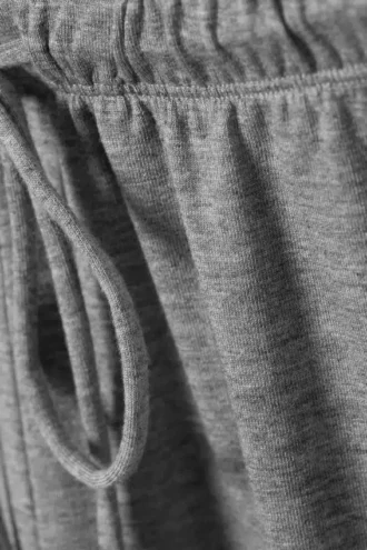 Wide-Leg Pull-On Lyocell Trousers – Grey Melange