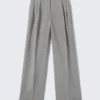 Wide Leg Trousers – Striped Grey Wide Leg Trousers – Striped Grey