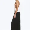 Wide Lounge Cotton Trousers – Black