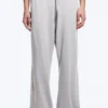 Wide Lounge Cotton Trousers – Light Dusty Grey