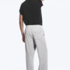 Wide Lounge Cotton Trousers – Light Dusty Grey