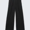 Wide Pull on Suiting Trousers – Black Wide Pull on Suiting Trousers – Black