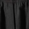 Wide Pull on Suiting Trousers – Dark Grey Melange – Pinstripe Wide Pull on Suiting Trousers – Dark Grey Melange – Pinstripe