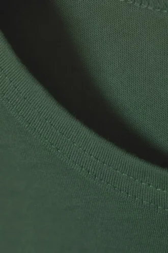 Wide Shoulder Fitted Tank Top – Dark Green
