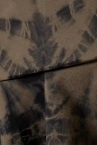 Wide Waist Cotton Mini Skirt – Dark Mole Tie-Dye