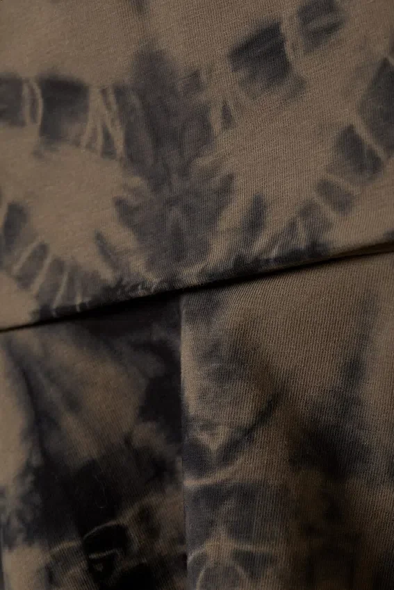 Wide Waist Cotton Mini Skirt – Dark Mole Tie-Dye Wide Waist Cotton Mini Skirt – Dark Mole Tie-Dye