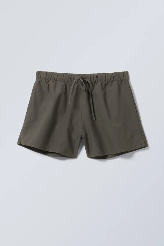 Wide Washed Pull-On Shorts – Dark Mole Wide Washed Pull-On Shorts – Dark Mole