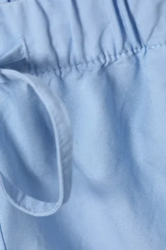 Wide Washed Pull-On Shorts – Light Blue