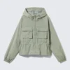 Windbreaker Nylon Jacket – Dusty Khaki Green Windbreaker Nylon Jacket – Dusty Khaki Green